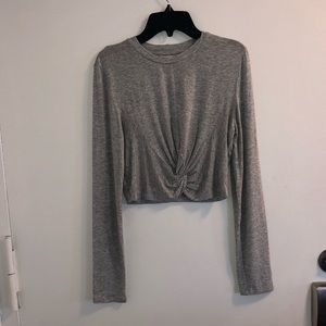 Gray Crop Top